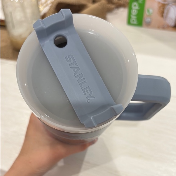 Stanley Blue Travel Mug with Vibrant Stickers - Picture 4 of 5